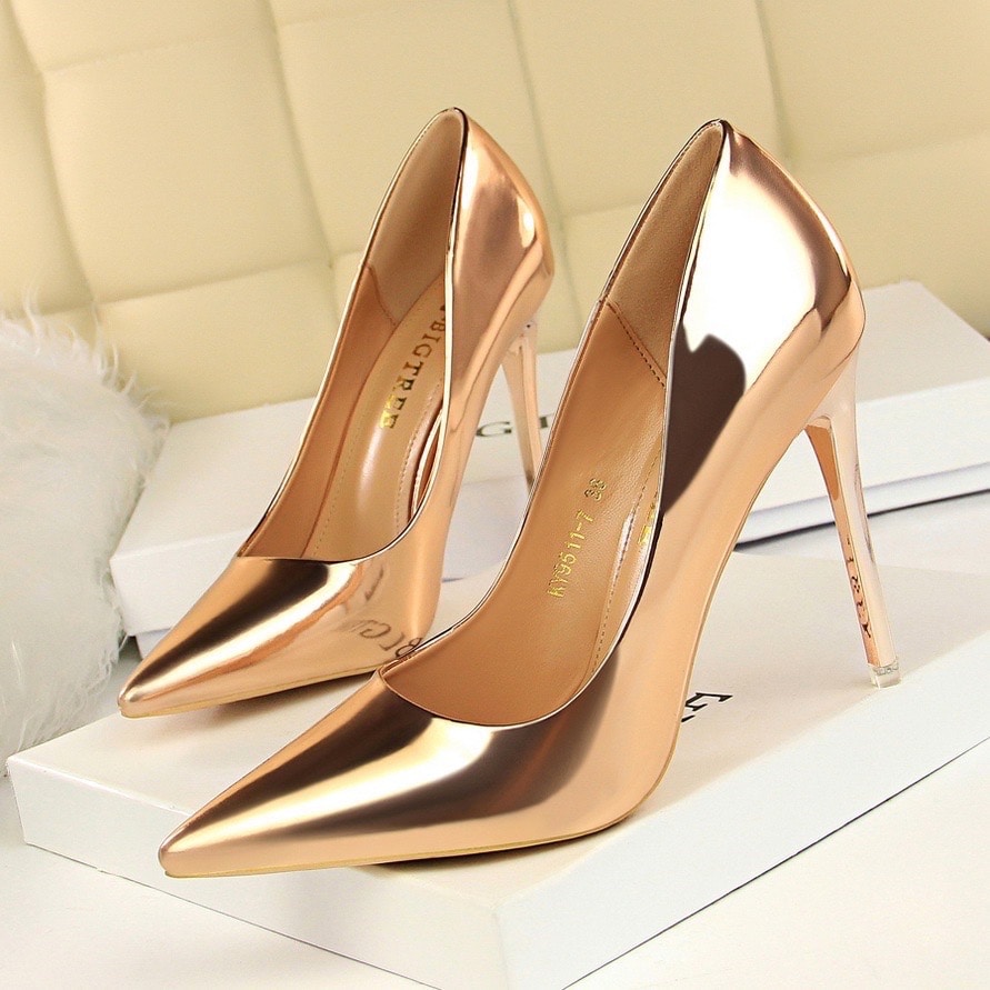 รองเท้า สีเงิน สีทอง 9001 Size 38 BKK - Image 2