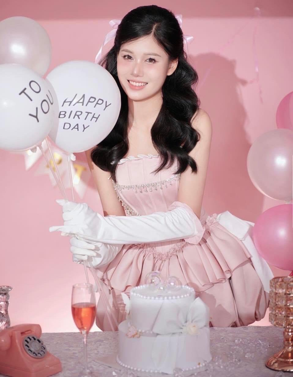 ชุดเดรส เกาะอก แต่งโบว์+เพชร สีชมพู สีบานเย็น 2112 Size S BKK - Image 12