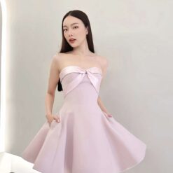 ชุดเดรส สีชมพู POME 1016 Size S-M (36) BKK