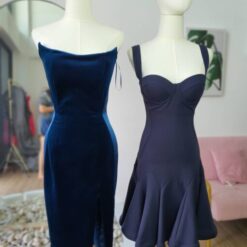 ชุดเดรส สีน้ำเงิน POEM 1012 Size S (34) BKK