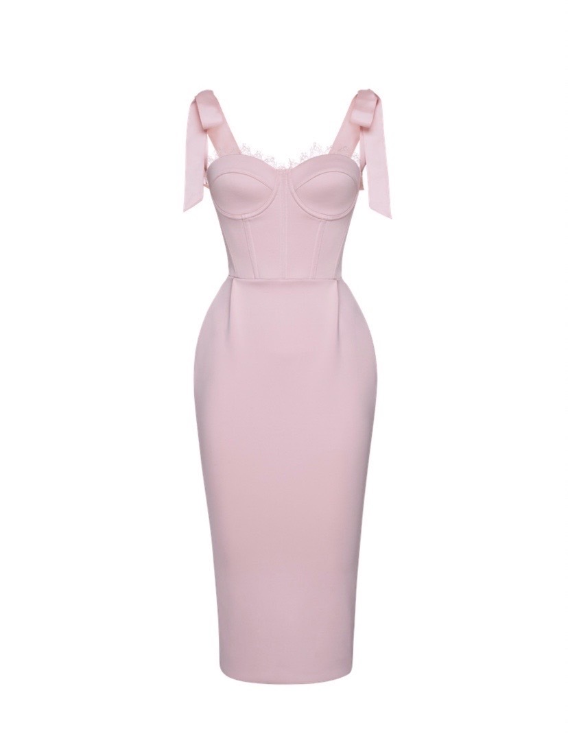 ชุดเดรส POME แท้ สีชมพู 1007 Size S BKK - Image 4