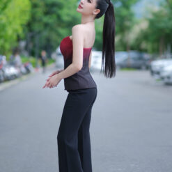 ชุดเซ็ท เกาะอก+กางเกง POEM 1005 Size S-M (36) BKK