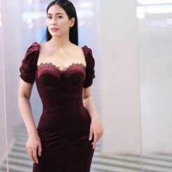 ชุดเดรส สีแดง POME 1006 Size S-M (36) BKK