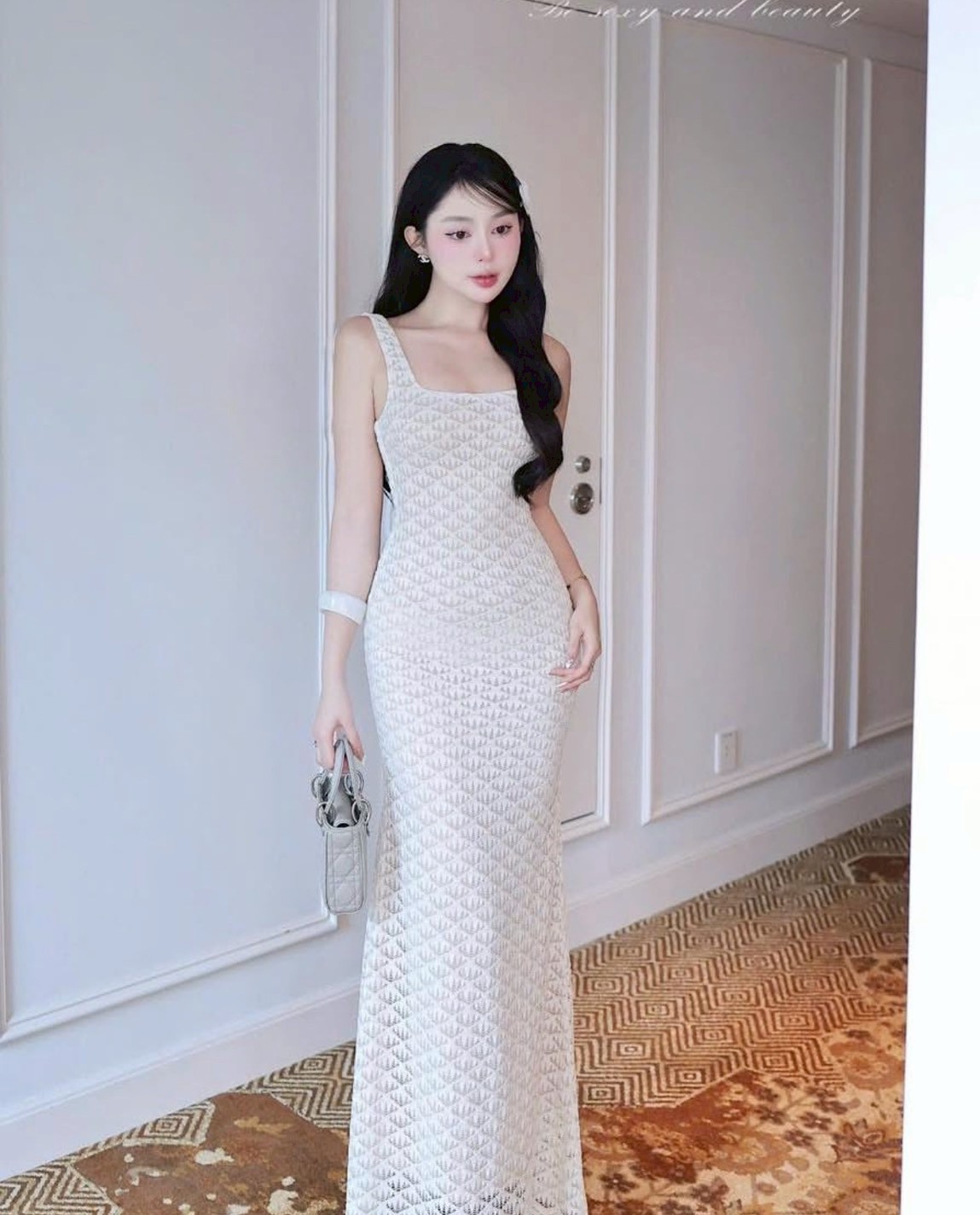 ชุดเดรส สายเดียว ขาว ครีม ZEN LULU เวียดนาม 2201 SIZE S-M BKK