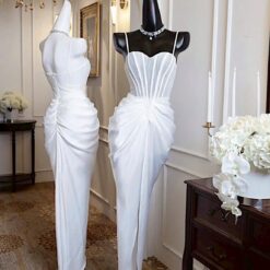 ชุดเดรส ราตรี สายเดี่ยว สีขาว ZEN LULU 3070 SIZE S BKK
