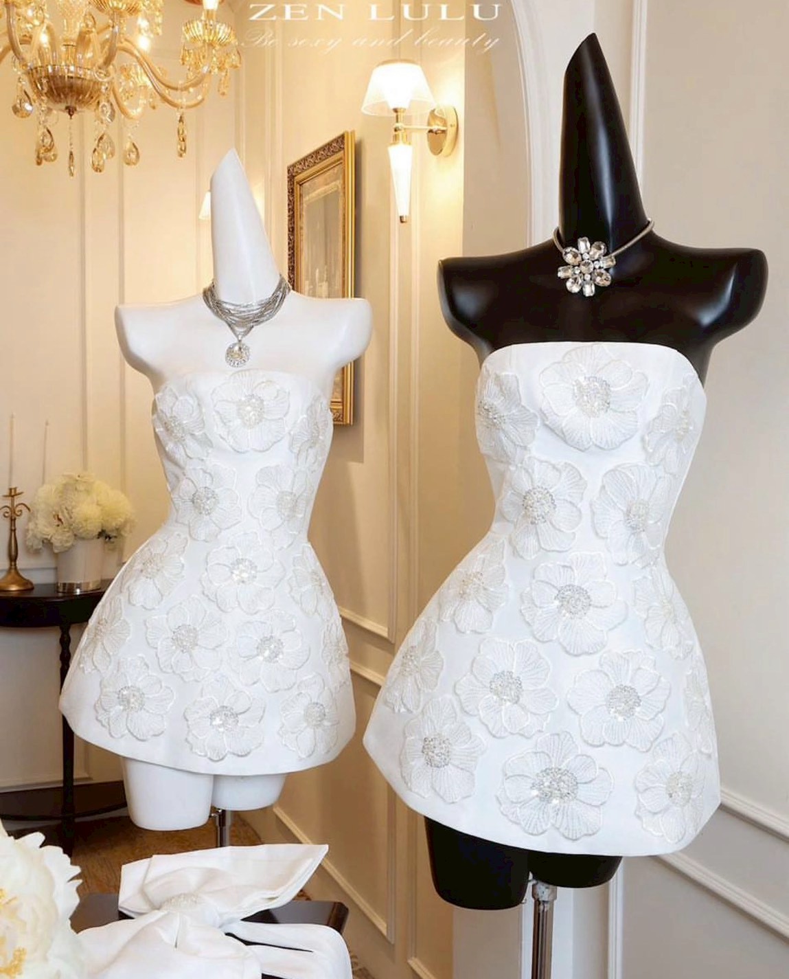 ชุดเดรส โบว์ สีดำ ZEN LULU 2192 SIZE S-M BKK - Image 3