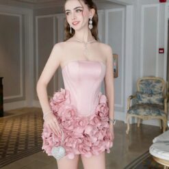 ชุดเดรส กุหลาบ ดำ ชมพู ZEN LULU 2190 SIZE S-M BKK