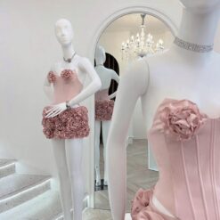 ชุดเซ็ท 2 ชิ้น กุหลาบ สีขาว สีชมพู ZEN LULU 4020 SIZE S-M BKK