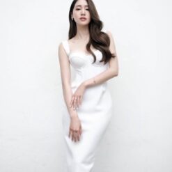 ชุดเดรส สีขาว POEM แท้ 1037 Size S-M (36) BKK