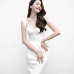 ชุดเดรส สีขาว POEM แท้ 1037 Size S-M (36) BKK