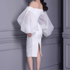 ชุดแต่งงาน ชุดเจ้าสาว สีขาว POEM 1014 Size M-L (38) BKK