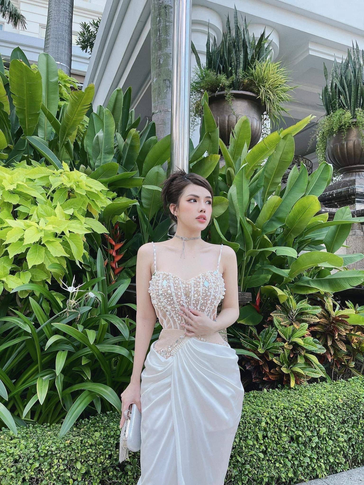 ชุดเดรส แต่งมุก สีขาว Brand HiSo 3045 Size S-M BKK - Image 3