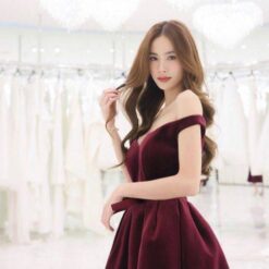 ชุดเดรส สีแดง POEM 1024 Size S (34) BKK