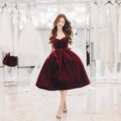 ชุดเดรส สีแดง POEM 1024 Size S (34) BKK
