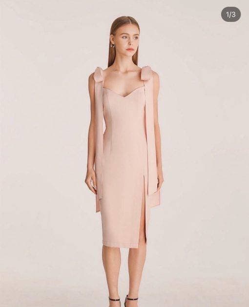 ชุดเดรส ผูกไหล่ สีชมพู NICHPBRAND 2176 Size M BKK - Image 7