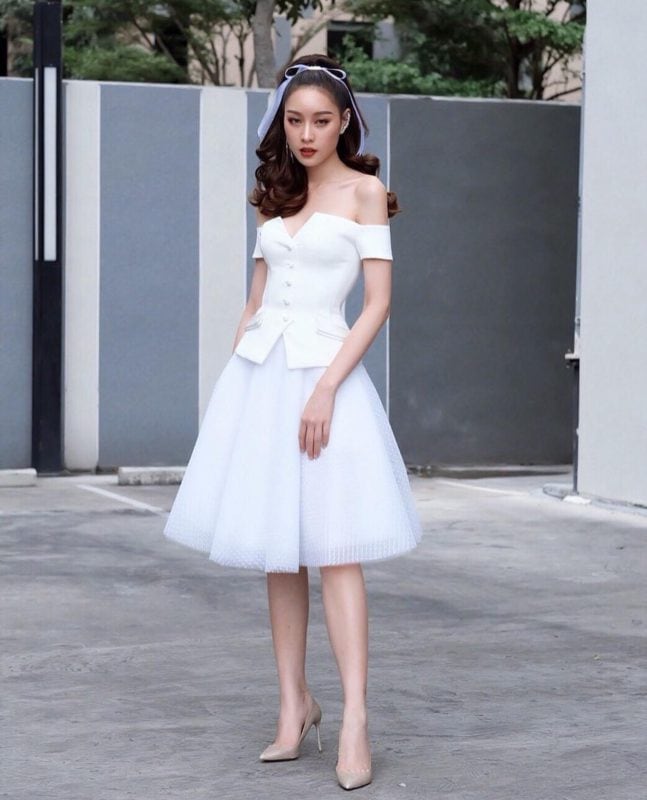ชุดแต่งงาน ชุดเจ้าสาว POEM รวมคอลเลคชั่น สีขาว 1033 Size S-M-L BKK - Image 8