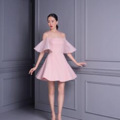 ชุดเดรส สีชมพู POEM 1013 Size S-M (36) BKK