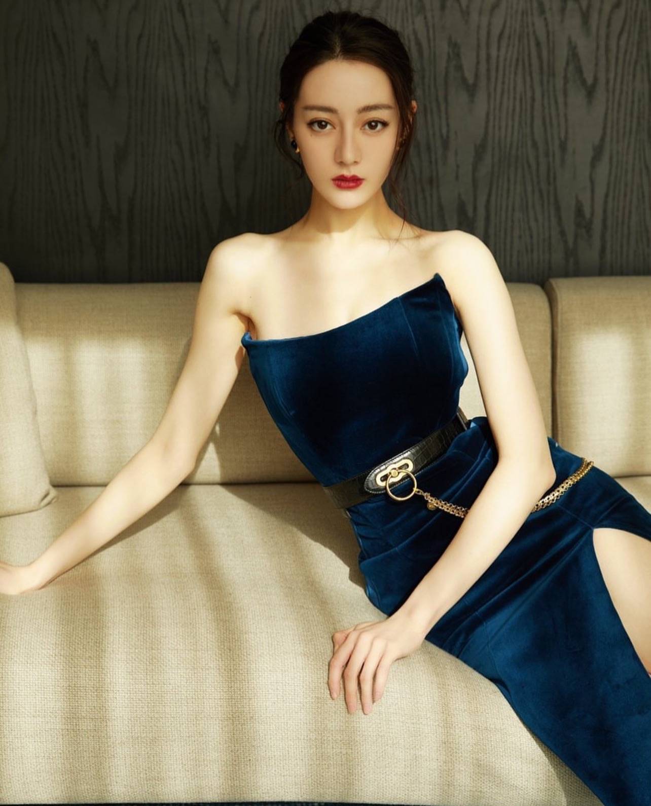ชุดเดรส สีน้ำเงิน POEM 1012 Size S (34) BKK - Image 3