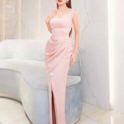 ชุดเดรส ราตรี สีชมพู VANANHSCARLET 3050 Size S-M BKK
