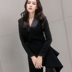 ชุดสูท+กางเกง สีดำ POEM แท้ 1021 Size S-M (36) BKK