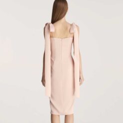 ชุดเดรส ผูกไหล่ สีชมพู NICHPBRAND 2176 Size M BKK