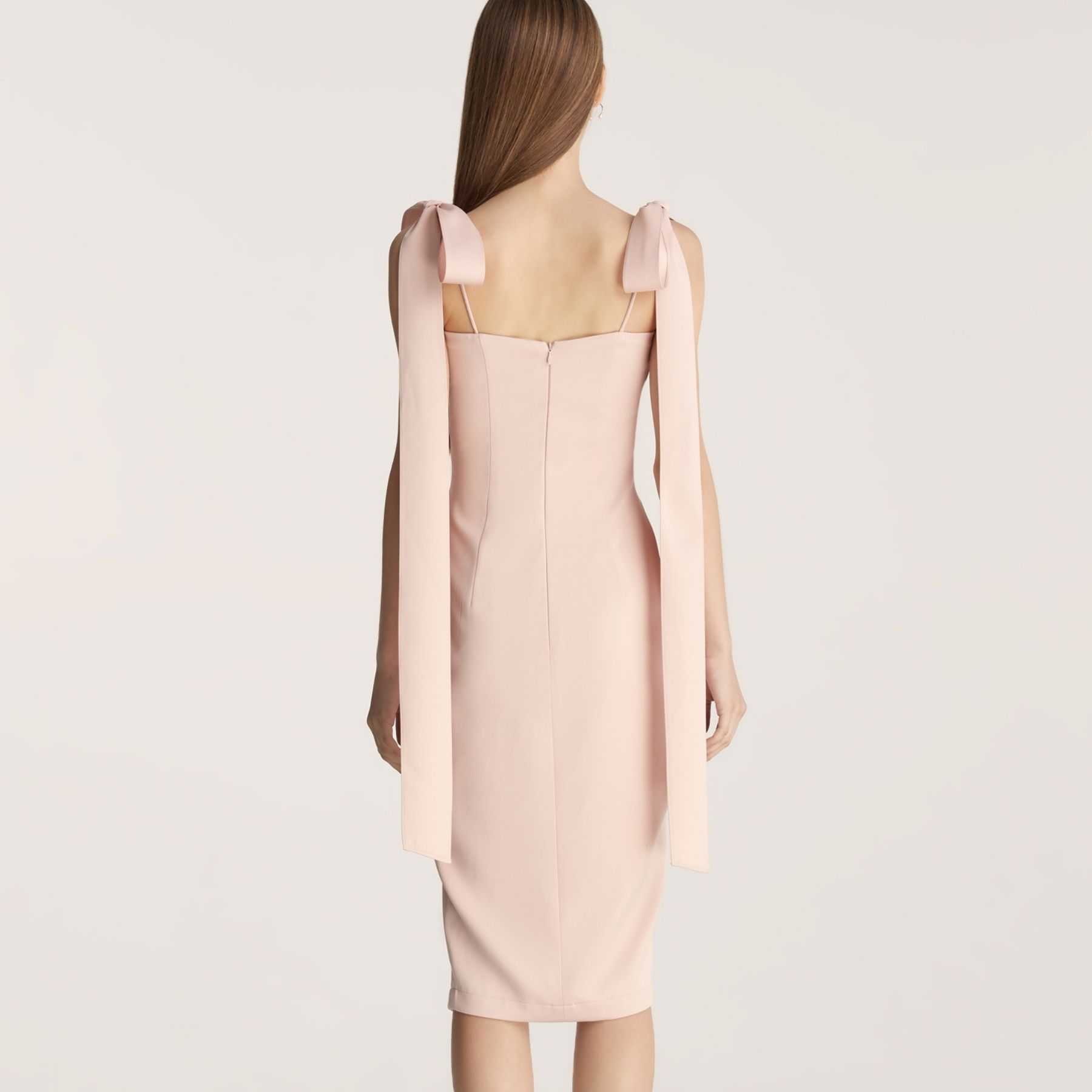 ชุดเดรส ผูกไหล่ สีชมพู NICHPBRAND 2176 Size M BKK - Image 3