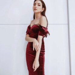 ชุดเดรส สีแดง POME 1006 Size S-M (36) BKK