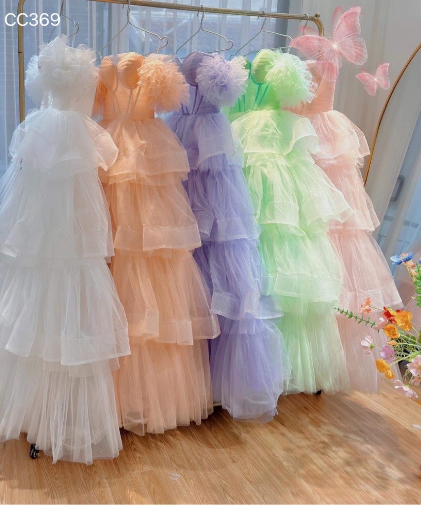ชุดเดรส ฟู เกาะอก สีชมพู Brand HiSo 3064 Size S-M BKK - Image 7