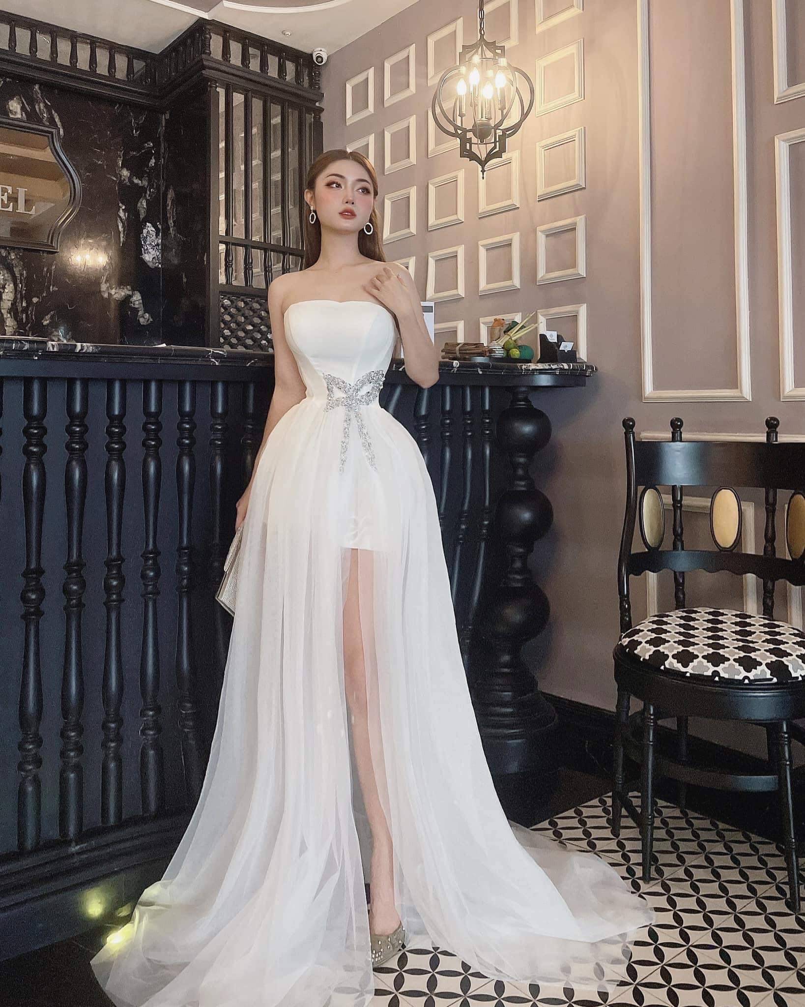 ชุดแต่งงาน ชุดเจ้าสาว สีขาว โบว์เพชร Brand HiSo 3072 Size S2 BKK - Image 10