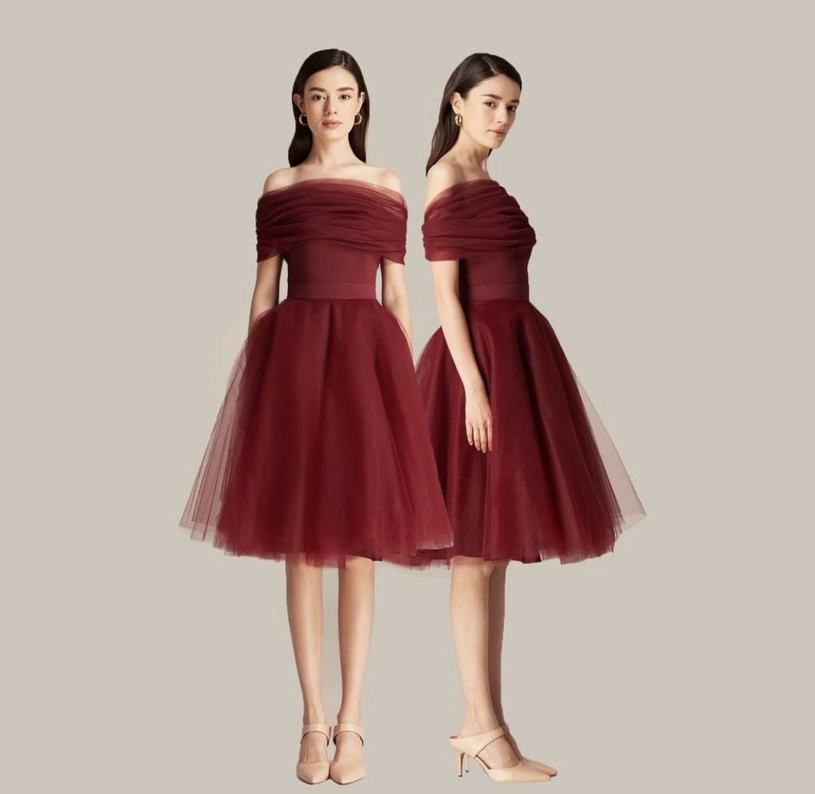 ชุดเซ็ท เสื้อ กระโปรง สีแดง NICHPBRAND 4028 Size S M L BKK - Image 3