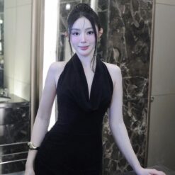 ชุดเดรส-ราตรี คล้องคอ เว้าหลัง สีดำ ZEN LULU 2226 SIZE S-M BKK