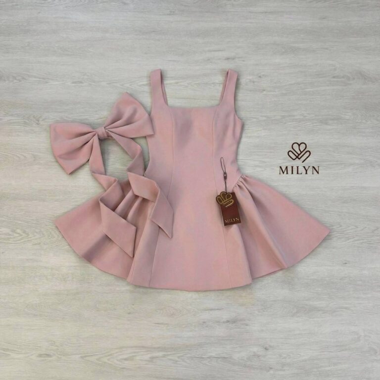ชุดเซ็ท เสื้อ กางเกง โบว์ สีชมพู 4025 Size S BKK - Image 9