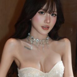 ชุดเดรส เกาะอก แต่งมุก สีขาว Brand ninisesi 2349 BKK Size M